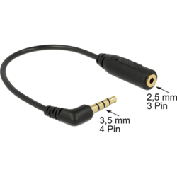 Câble audio Jack 3,5 mâle 4 pin vers 2,5 femelle