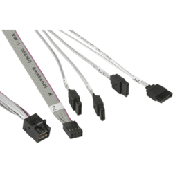 Cable mini SAS HD croisé vers 4 SATA