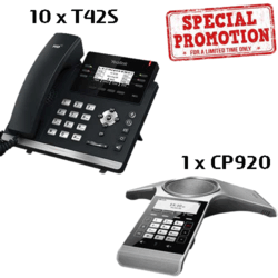 Bundle 10 téléphones T42S + 1 conférencier CP920