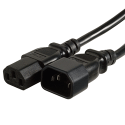 Câble d'alimentation IEC C13 - C14 1.8m 0.75mm²