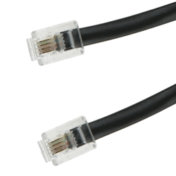 Câble téléphonie RJ11 Mâle / Mâle droit 2m