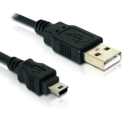 Câble USB 2.0 A mini USB 5points 1.5m