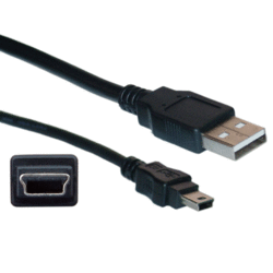 Câble USB 2.0 Pro A / Mini B 5pins 1.5m