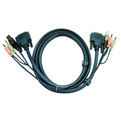Câble KVM 2L-7D02UD - USB/DVI/AUDIO 3m