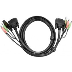 Câble KVM 2L-7D02UI - USB/DVI/AUDIO 1.8m