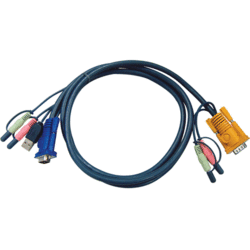Câble KVM 2L-5303U - VGA/USB/AUDIO vers SPHD 3m