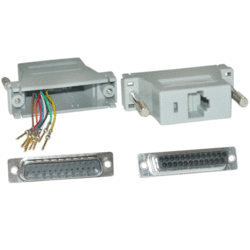 Adaptateur modulaire RJ45 / DB25 Mâle