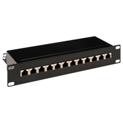 Panneau de brassage 10" 1U 12 ports STP 