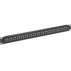 Panneau de brassage 19" 1U 16 ports Cat 6 STP