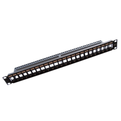 Panneau de brassage nu 19" 1U 24 ports Keystone