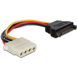 Adaptateur d'alim. Sata Mâle vers Molex 5"1/4