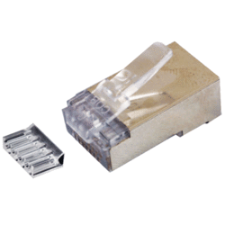 Sachet de 10 connecteurs RJ45 STP avec insert