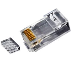 Sachet 10 connecteurs RJ45 U/UTP Cat 6 avec insert