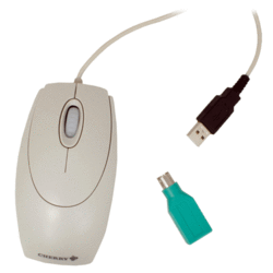 Souris POWERWHEEL 3 boutons grise USB/PS2